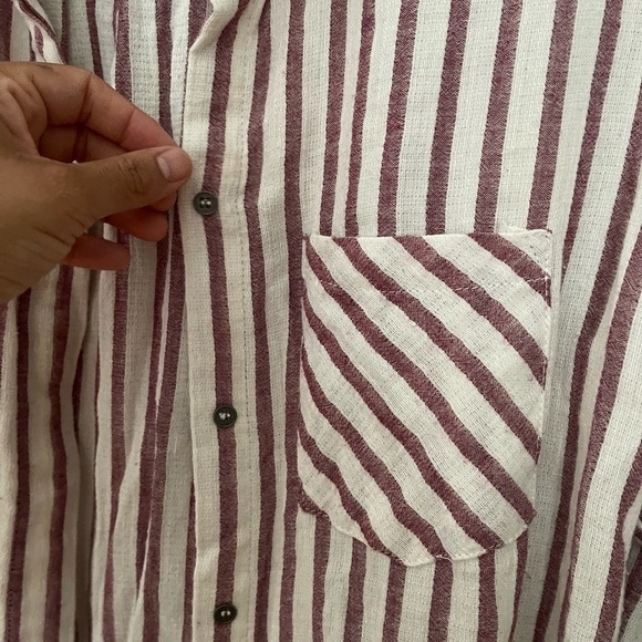Umgee Striped Button-Up cotton shirt size L - Picture 5 of 10